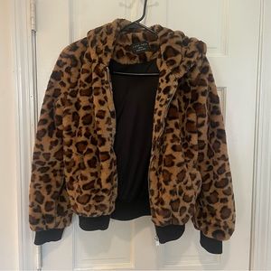 Furry Cheetah Print Jacket